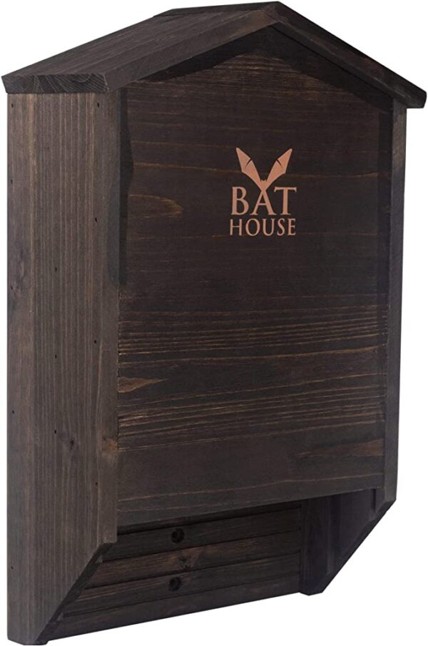 The Ultimate Wooden Bat House for Outdoors - A Large Double Chamber Box Perfectly Designed to Attract Bats - Durable and Easy to Hang